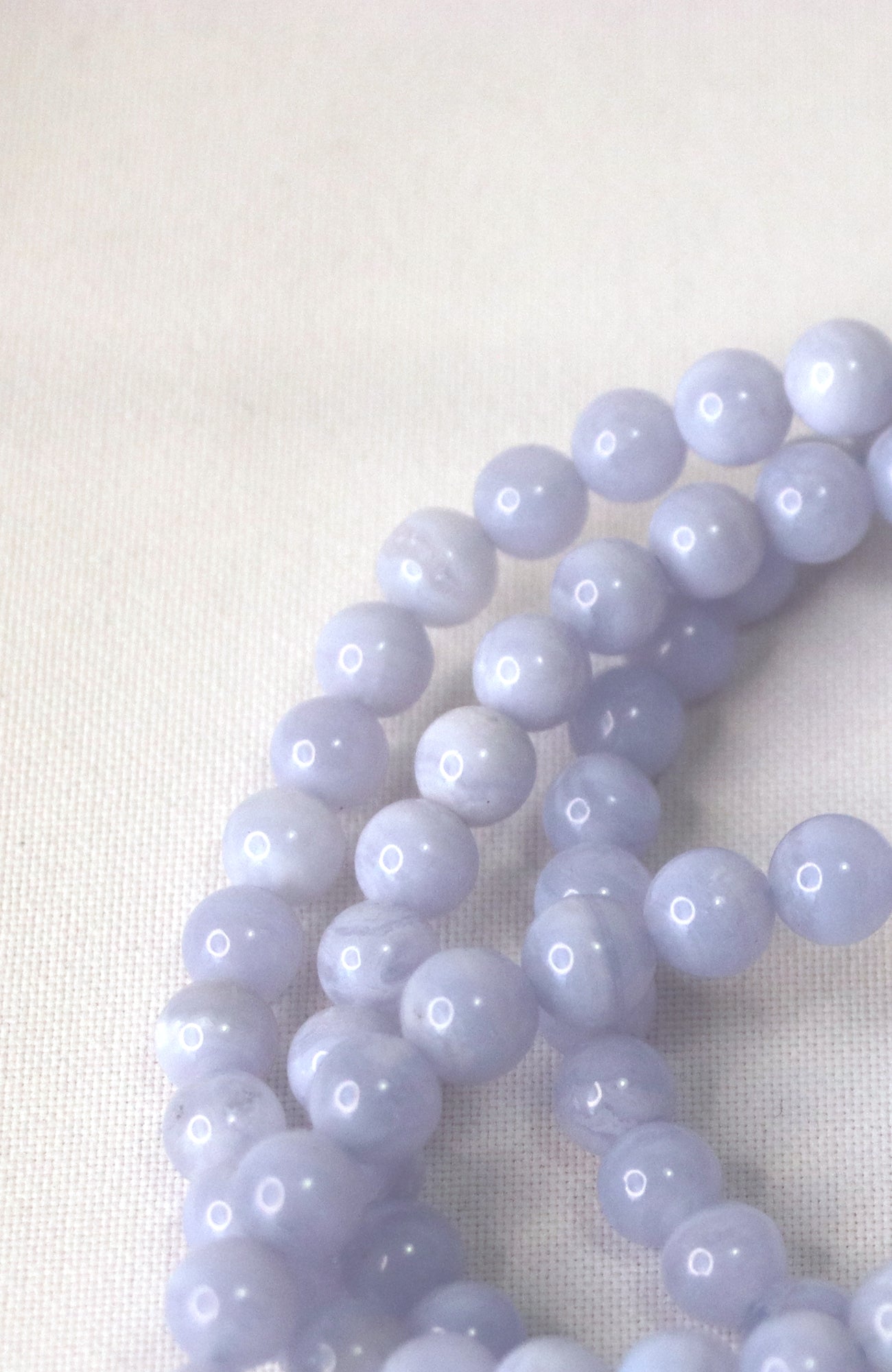 Blue Lace Agate Bead 6mm Bracelet 416